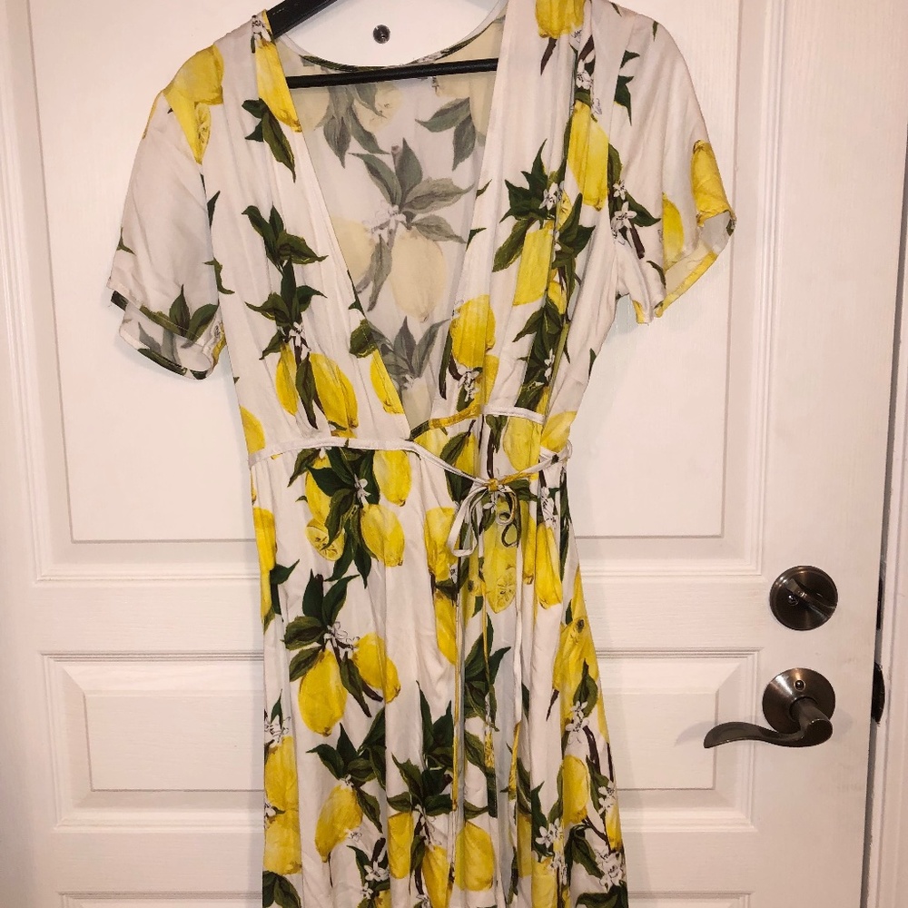 Lemon wrap dress
